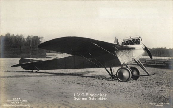 Ak Deutsches Militärflugzeug, LVG Eindecker, System Schneider