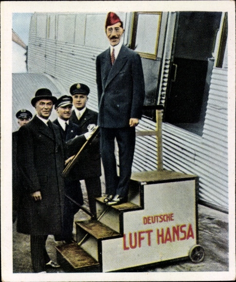 Obraz kolekcjonerski okres powojenny nr 190 maj 1932 Król Iraku Feisal w Berlinie, lotnisko Tempelhof