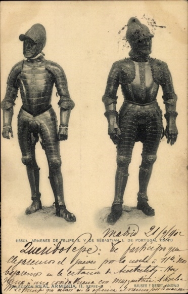 Postcard Harnesses of Philip II and Sebastian I of Portugal