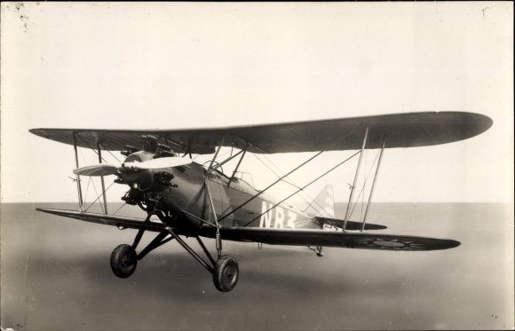 Postcard Italian military aircraft, Schoolvliegentuig Breda Ba 25