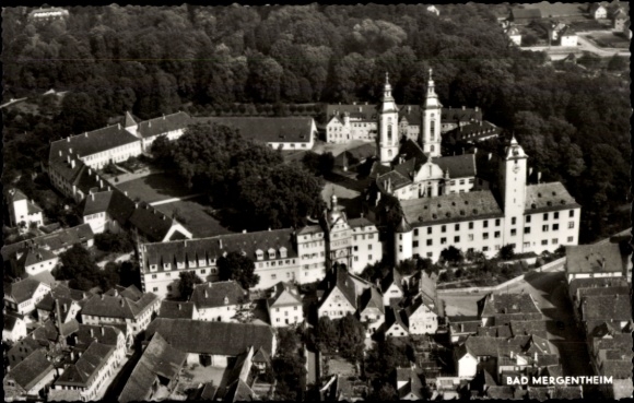 Postcard Bad Mergentheim in Tauberfranken, aerial photograph