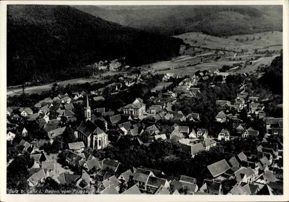 Ak Sulz Lahr im Schwarzwald, Fliegeraufnahme