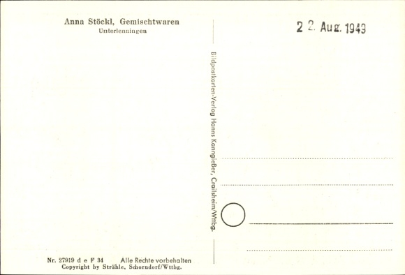 Postcard Unterlenningen Lenningen in Württemberg, aerial photograph