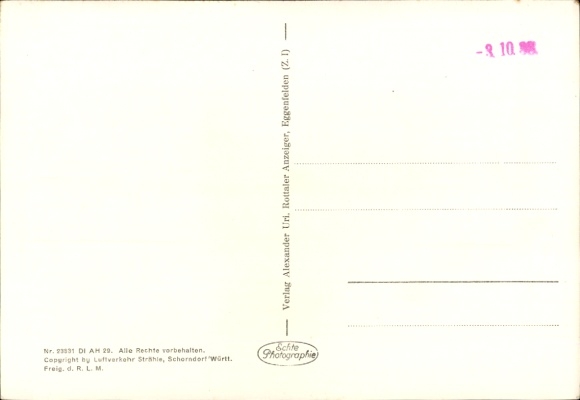 Postcard Schrobenhausen in Upper Bavaria, aerial photograph