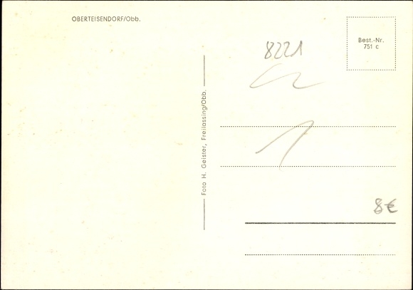 Postcard Oberteisendorf Teisendorf in Upper Bavaria, place with surroundings, weir
