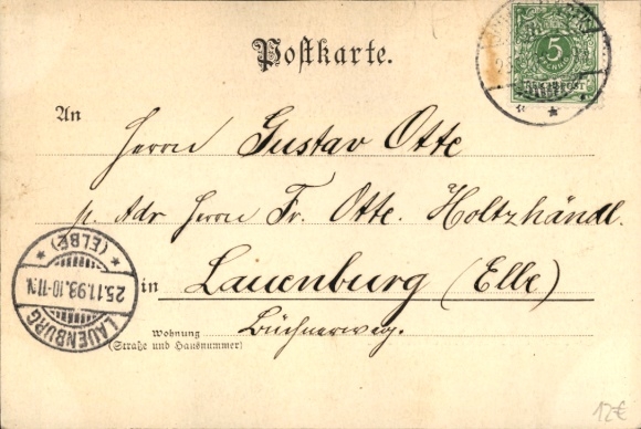 Postcard Schwarzenbek in Lauenburg, partial view, railway line