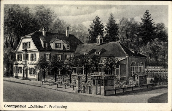 Artist PC Freilassing Berchtesgadener Land Oberbayern, Grenzgasthof Zollhäusl, owner J. and E. Ernst