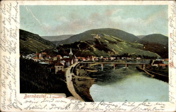 Ak Bernkastel Kues im Moseltal, Panorama