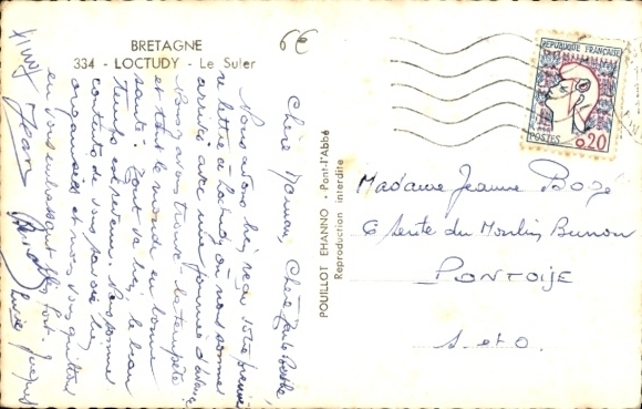 Postcard Loctudy Finistère, Suler