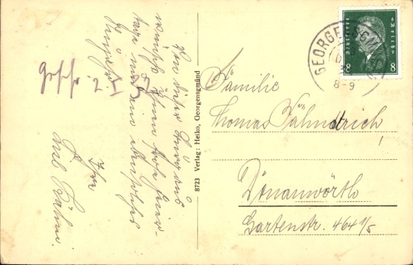 Postcard Georgensgmünd in Middle Franconia, Sanatorium Private Villa