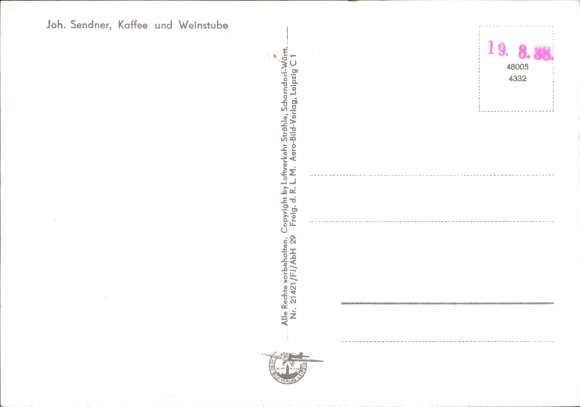 Postcard Ebrach in the Steigerwald Upper Franconia, aerial photograph