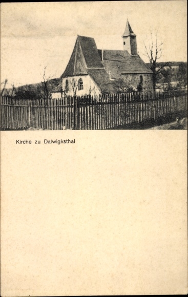 Postcard Dalwigksthal Lichtenfels Hessen, view of the church
