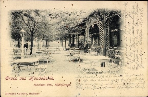 Postcard Berlin Wilmersdorf Grunewald, Hundekehle
