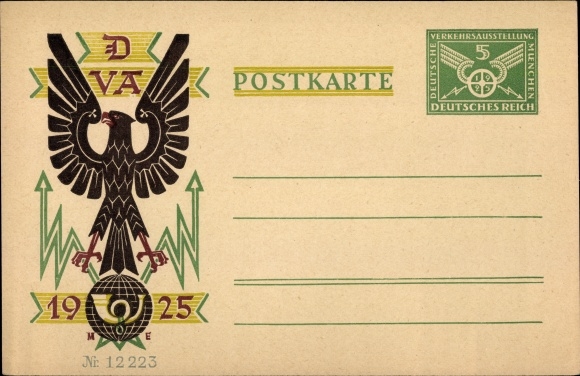 Ganzsachen Ak München Bayern, VDA Verkehrsausstellung 1925, Nr. 12223