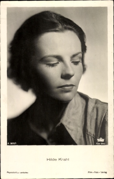 Postcard Actress Hilde Krahl, portrait