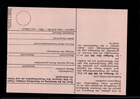 Michel Nr. 3351 (2) auf Postanweisung