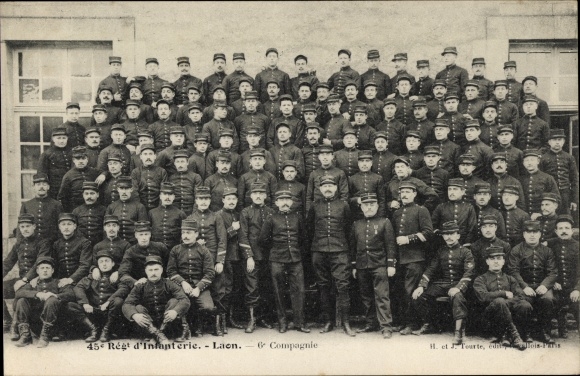 Postcard Laon-Aisne, 45th Infantry Regiment, 6th Company