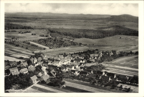 Postcard Nabern Kirchheim unter Teck Württemberg, aerial photograph