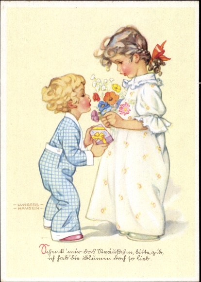Artist PC Lungershausen, Ilse Wende, give me the bouquet, please give