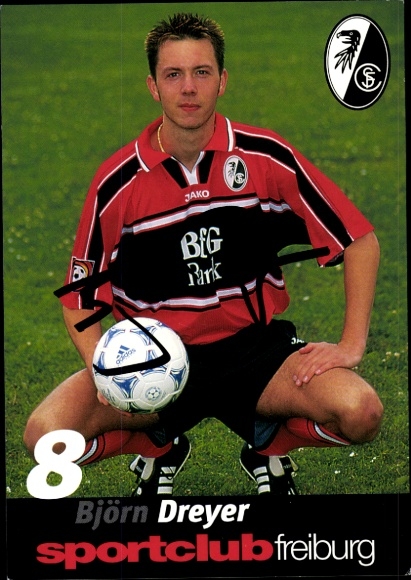 Autogrammkarte Fußballer Bjlörn Dreyer, SC Freiburg, Autogramm