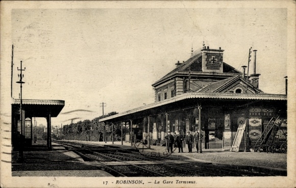 Postcard Robinson Sceaux Hauts de Seine, train station
