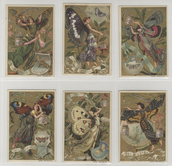 Liebig Pictures Series A 168 Butterflies II (Female Figures) 1890