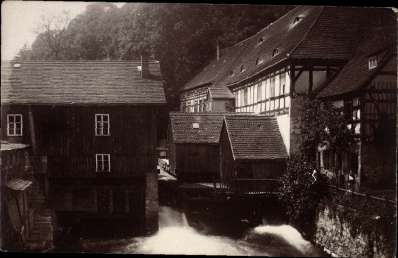 Ak Bad Gottleuba in Saksen, vakwerkhuis