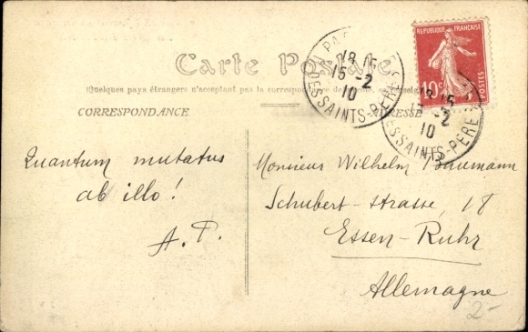 Ansichtkaart Parijs, Zondvloed 1910, Jacques de Lesseps, Baron de Lagrange, Avenue Montaigne