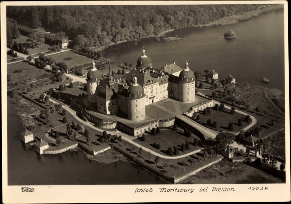 PC Moritzburg Castle near Dresden, aerial photograph, Hahn 13038