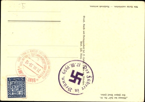 Postcard Führer and Reich Chancellor Adolf Hitler, portrait, Men of the Time No. 91