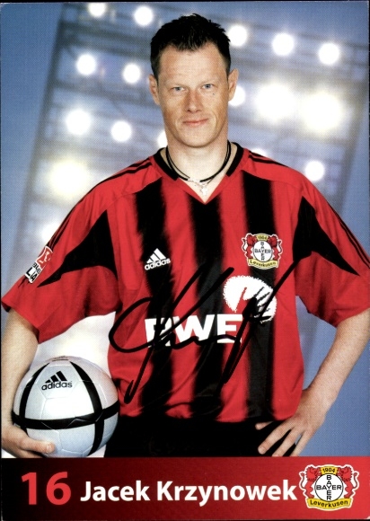 Trading card football player Jacek Krzynowek, Bayer Leverkusen