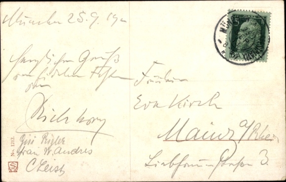 Artist Postcard Schlemo, E., Munich, Oktoberfest, Münchner Kindl, revelers in traditional costumes