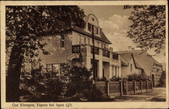 Postcard Espern Apen in Oldenburg Ammerland, Gut Cleats