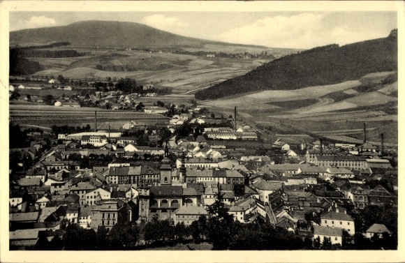 Ak Moravská Třebová Mährisch Trübau Region Pardubice, Gesamtansicht