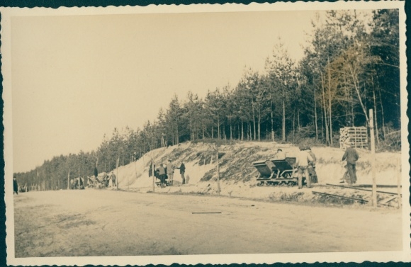Photo Postcard Zerbst in Anhalt, road construction, bike path, gradients are removed