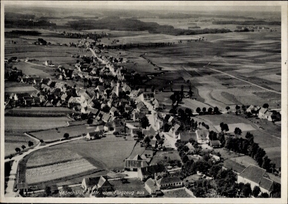 Postcard Mönchsroth in Middle Franconia, aerial photograph
