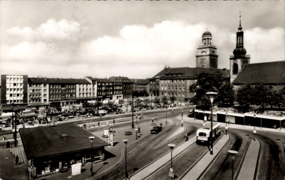 Ak Witten an der Ruhr, Marktplatz