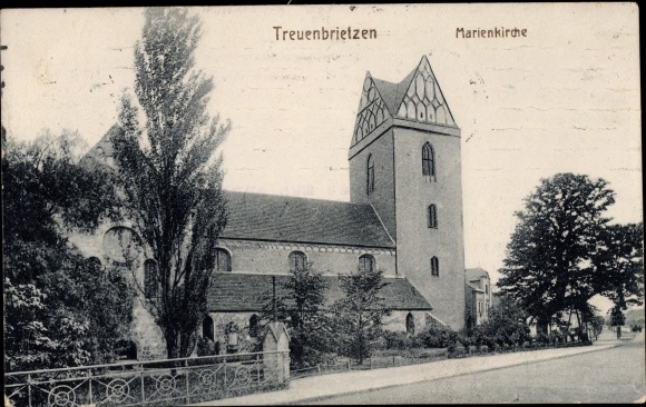 Postcard Treuenbrietzen in Brandenburg, Marienkirche