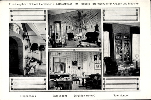 Ak Hemsbach an der Bergstraße, Erziehungsheim, Innenansichten