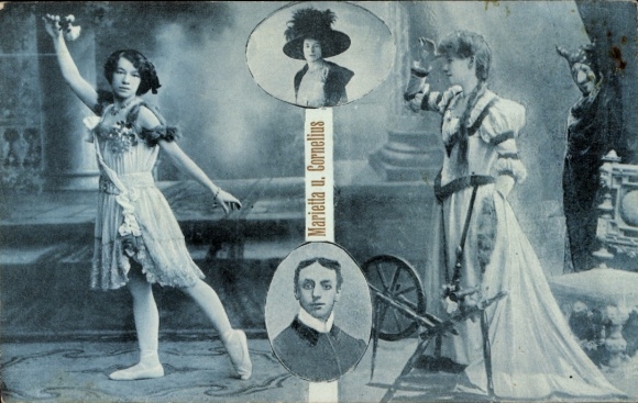 Ak Theaterszene, Schauspieler, Marietta und Cornelius, Porträt