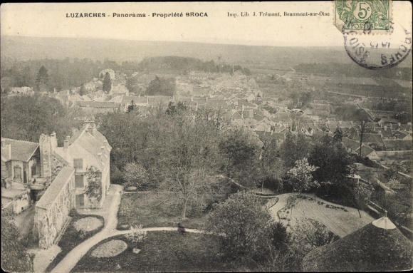 Ak Luzarches Val d’Oise, Panorama