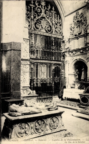 KP Burgos Castile and León, Katedra, widok wnętrza, Kaplica Ofiarowania, posąg
