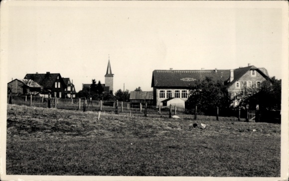 Postcard Masserberg in Thuringia, partial view