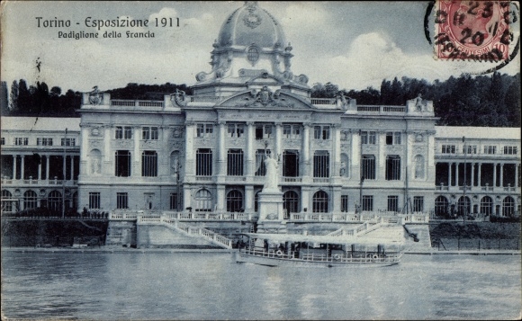 Postcard Torino Turin Piedmont, International Exhibition 1911, Pavilion of France