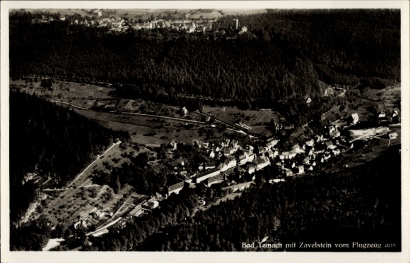 Postcard Bad Teinach Zavelstein in the Black Forest, aerial photograph, Zavelstein