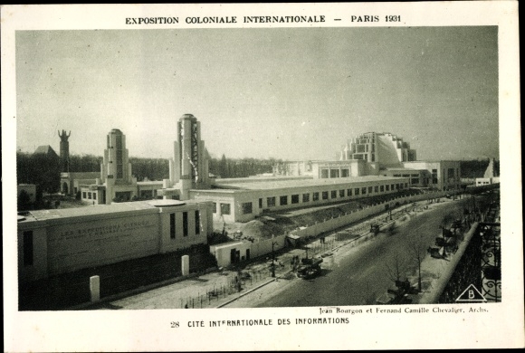 Ak Paris, Exposition Coloniale Internationale 1931, Cité Internationale des Informations