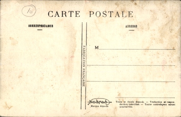 Postcard French sailors, seasick sailor, shark