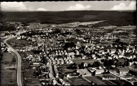 Postcard Michelstadt in the Odenwald, aerial photograph