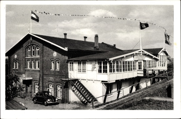 Ak Kollmar an der Elbe, Fährhaus, Inh. N. Saggau
