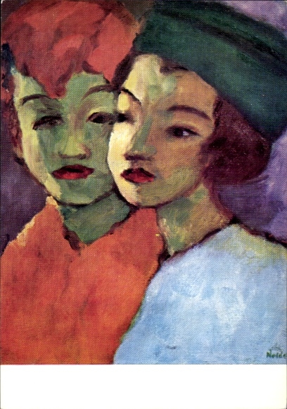 Künstler Ak Nolde, Emil, Freundinnen